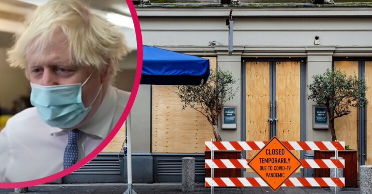 boris johnson and closed restaurant