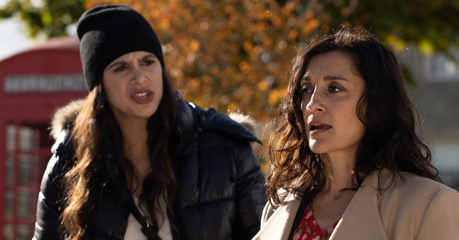 No-one can be safe from Meena's killing spree - even her own sister Manpreet (Credit: ITV)