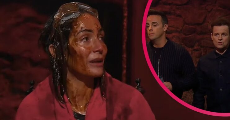 Frankie Bridge with Ant and Dec on I'm A Celebrity