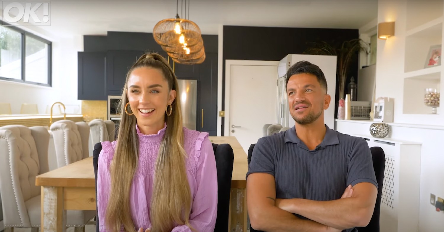 peter andre and wife emily during interview with OK!