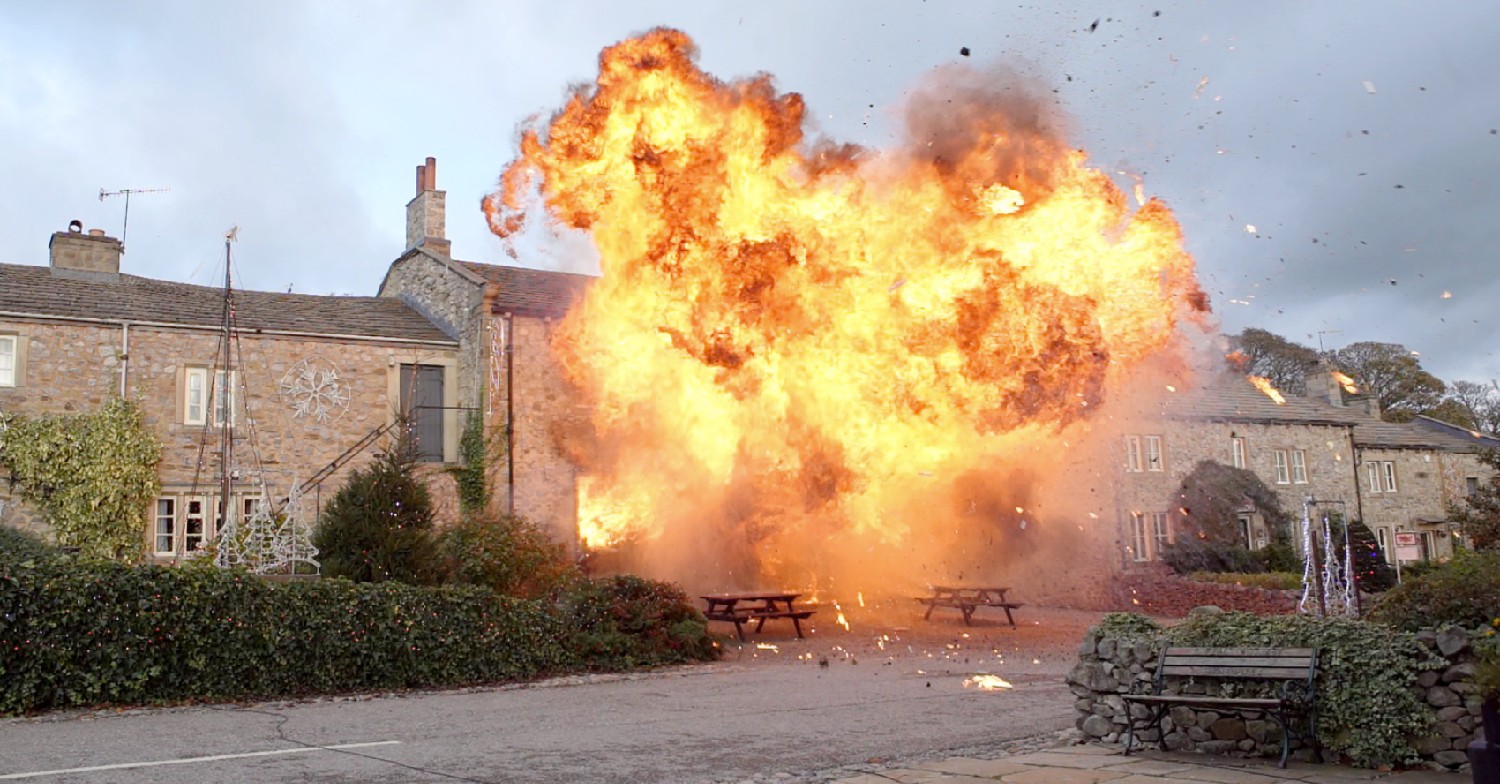 Emmerdale's pub will need to come back from a lot next year (Credit: ITV)