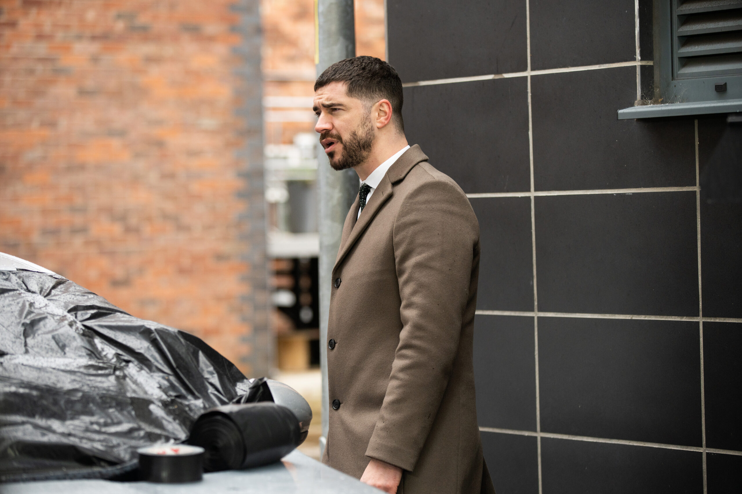Coronation Street Mon 7 Feb Adam’s car windscreen has been smashed.