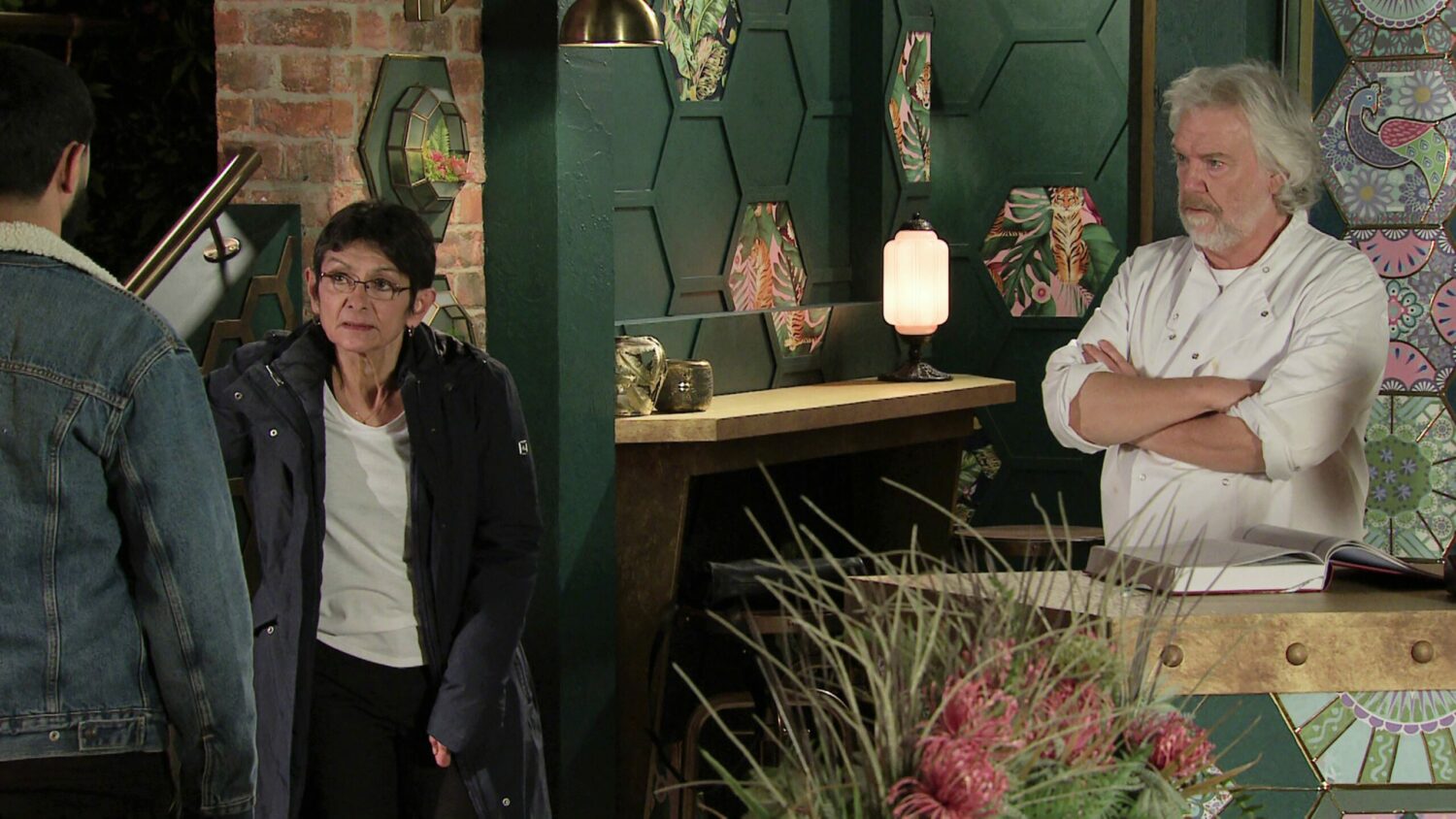Coronation Street Jan 19 Despite Stu’s gratitude Yasmeen is still furious with Zeedan and makes it clear she wants him nowhere near the restaurant. 