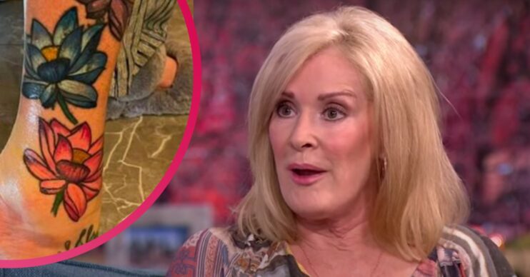 Beverley Callard shows fans how her enormous new tattoo is 'growing up her leg'
