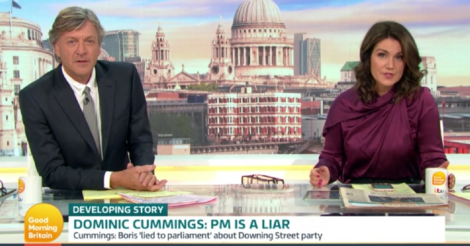 Good Morning Britain host Richard Madeley and Susanna Reid