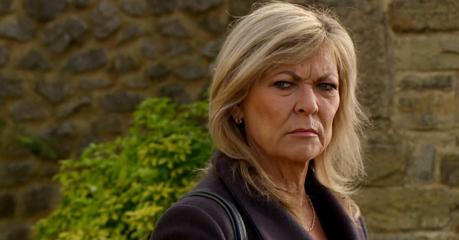 Kim Tate is probably the only villager who could afford the pub in Emmerdale (Credit: ITV)