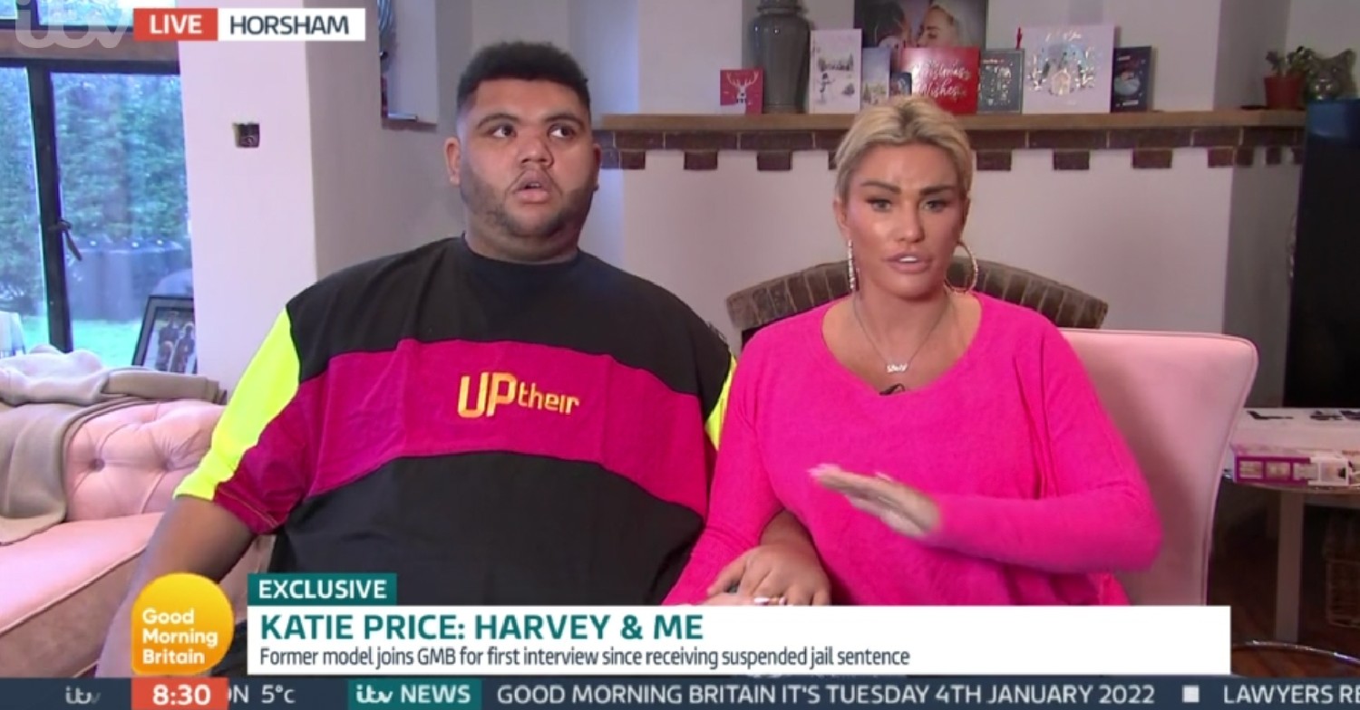 Katie Price and Harvey on GMB