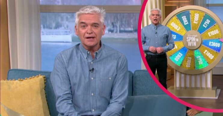 phillip schofield hosts this morning spin to win