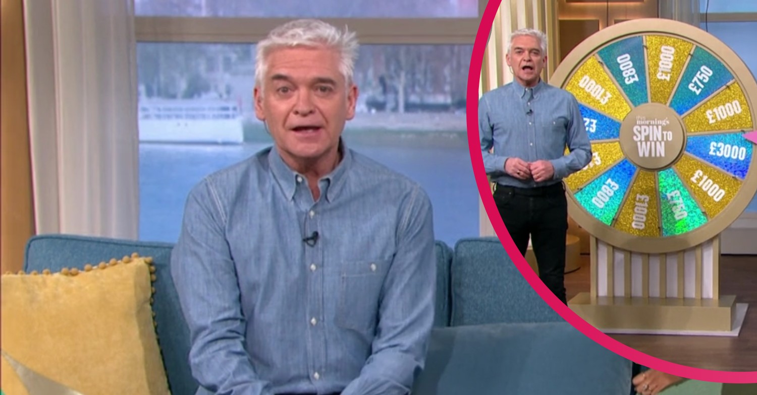 phillip schofield hosts this morning spin to win