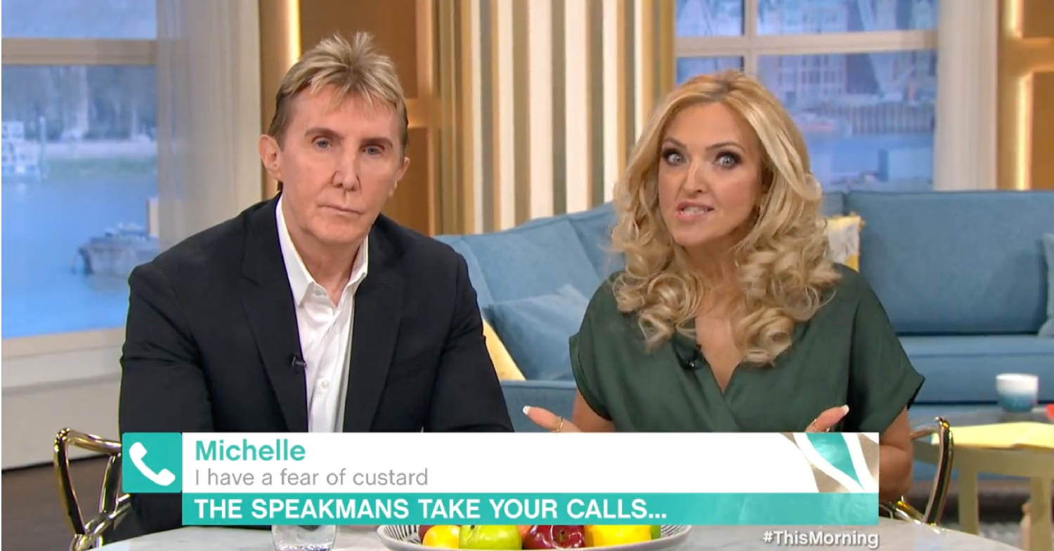 speakmans welcomed on this morning by phillip schofield and rochelle humes today