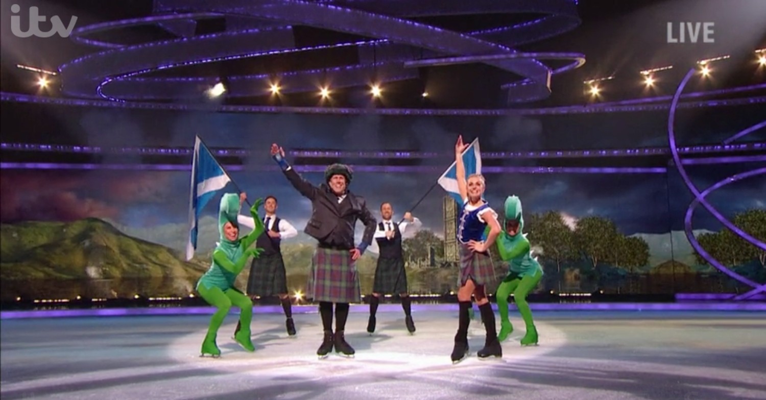 Bez performing on Dancing On ice 