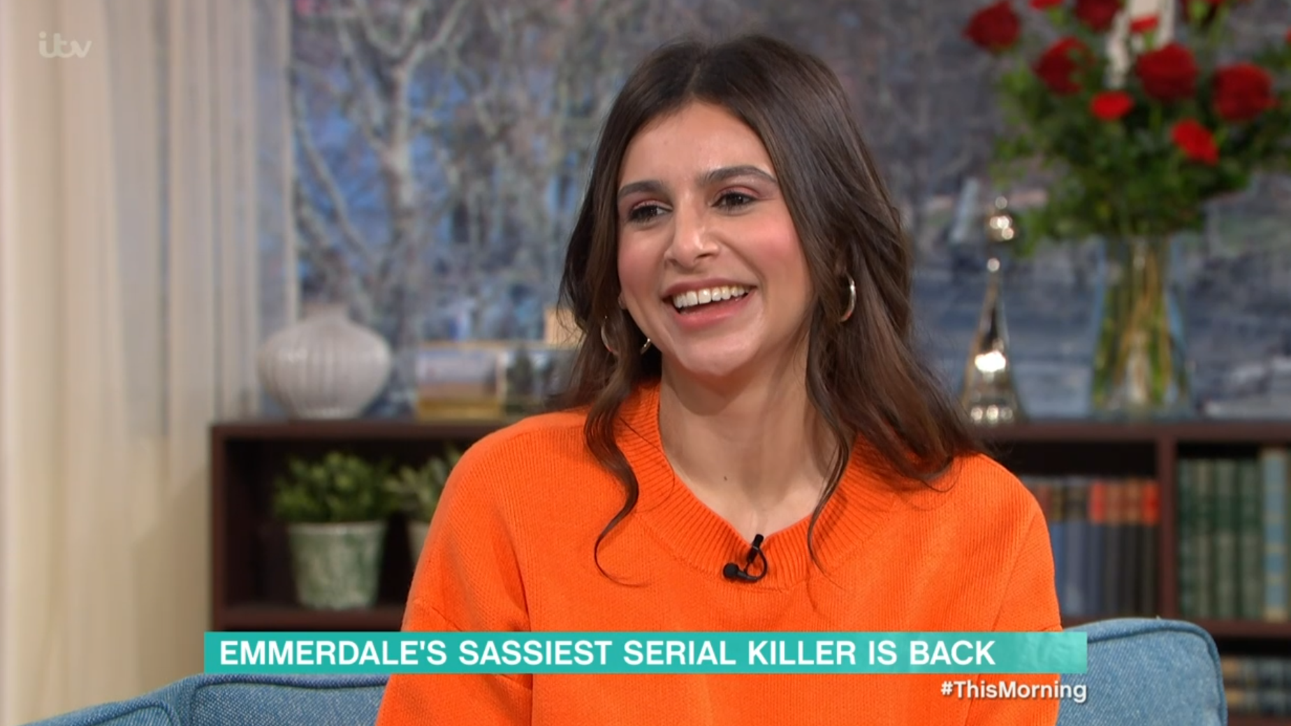 Emmerdale star Paige Sandhu is lovely in orange on This Morning