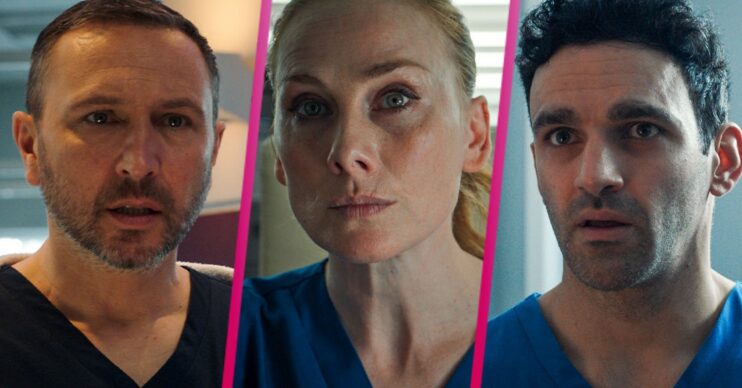 Holby City Fletch Jac and Eli