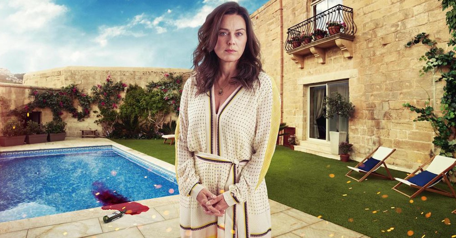 Jill Halfpenny looking moody as Kate in The Holiday