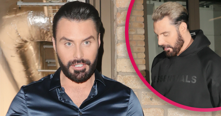 Rylan Clark looking stressed