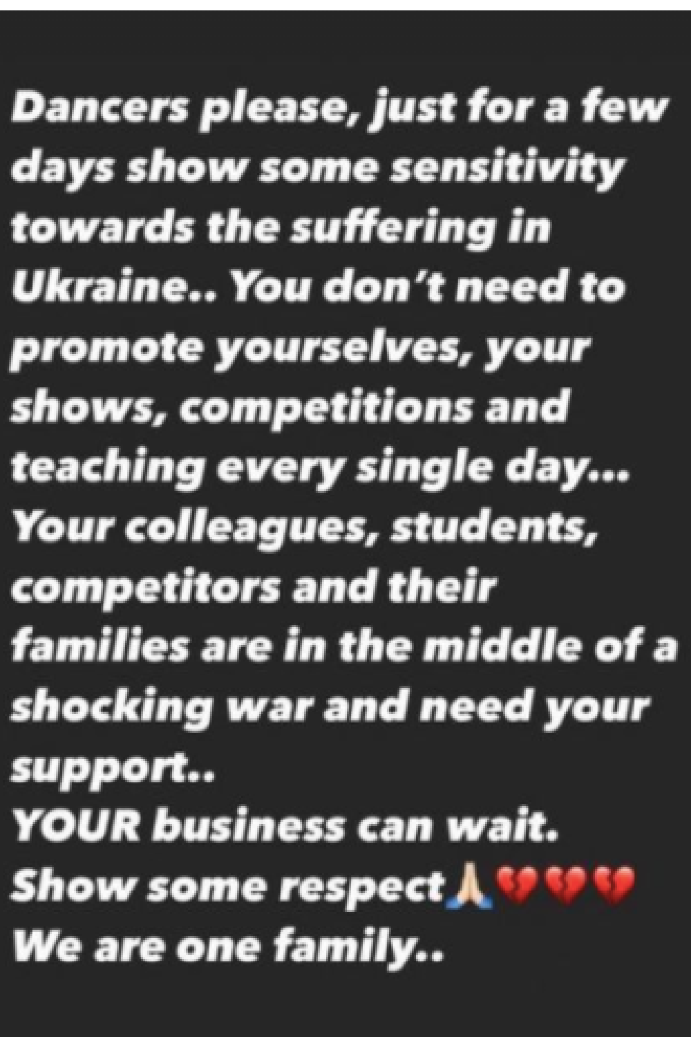 Shirley Ballas issues warning to pro dancers over Ukraine war