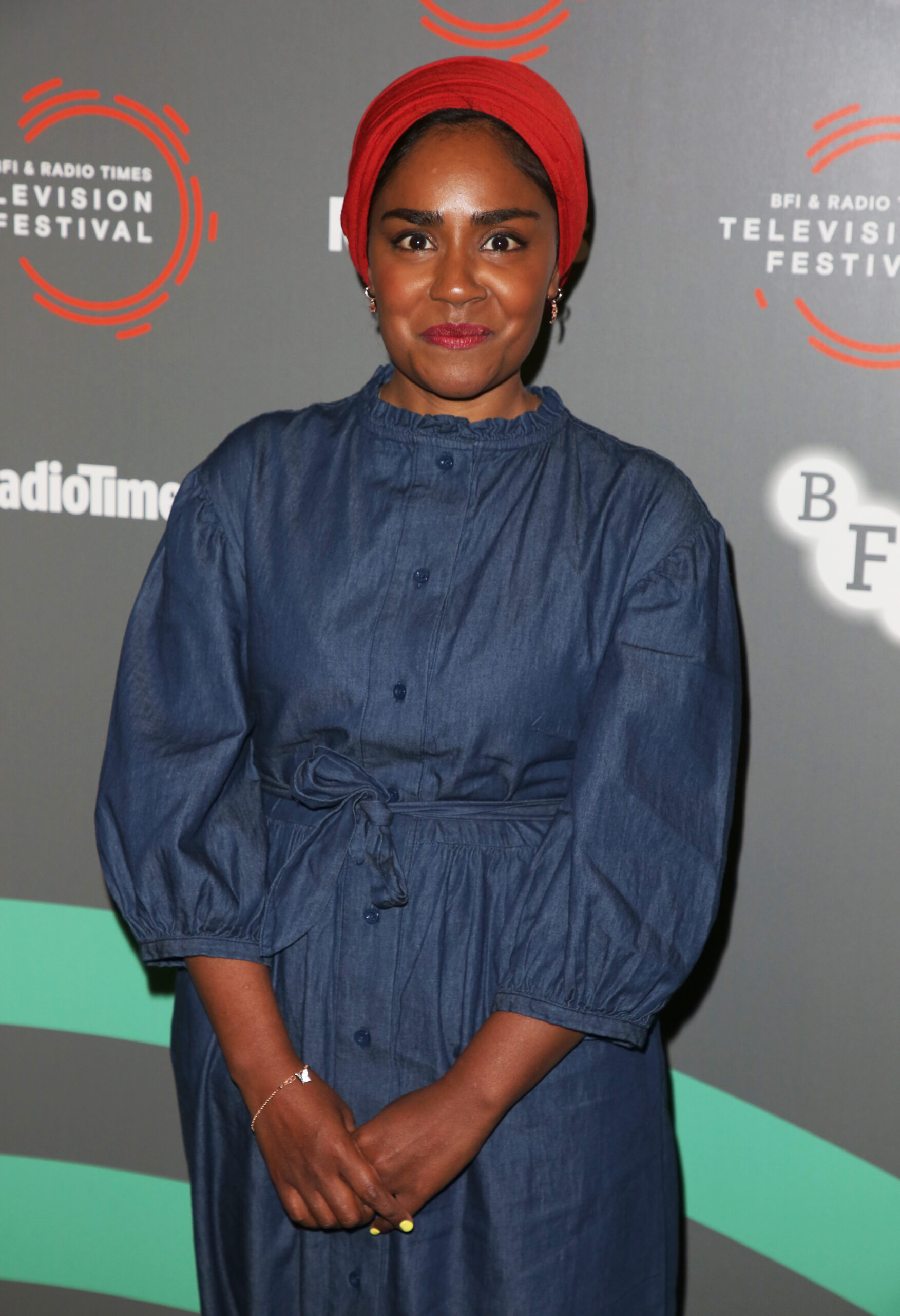 Nadiya Hussain smiles for the cameras at a Radio Times event