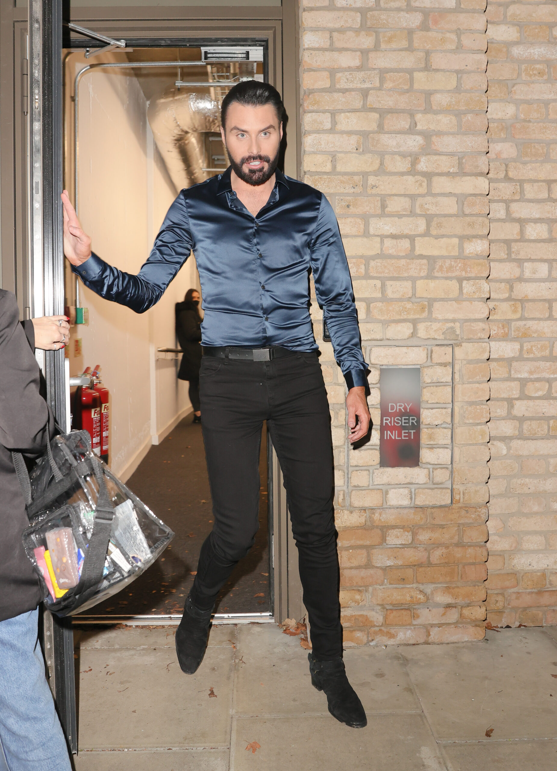 Rylan Clark looking stressed