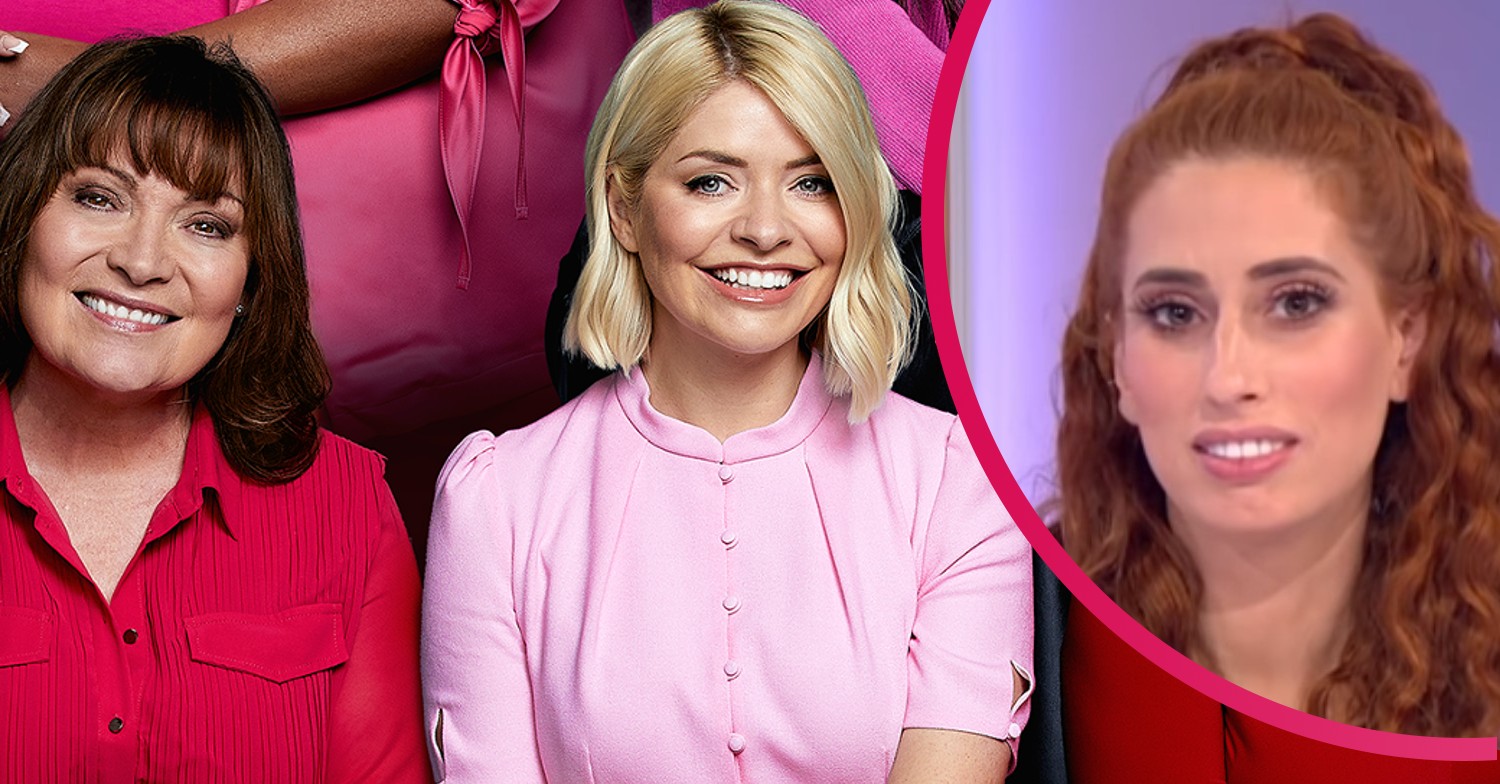 ITV Lorraine Holly Willoughby and Stacey Solomon in IWD pic