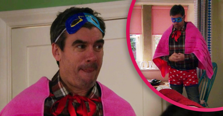 Emmerdale character Cain Dingle as a superhero