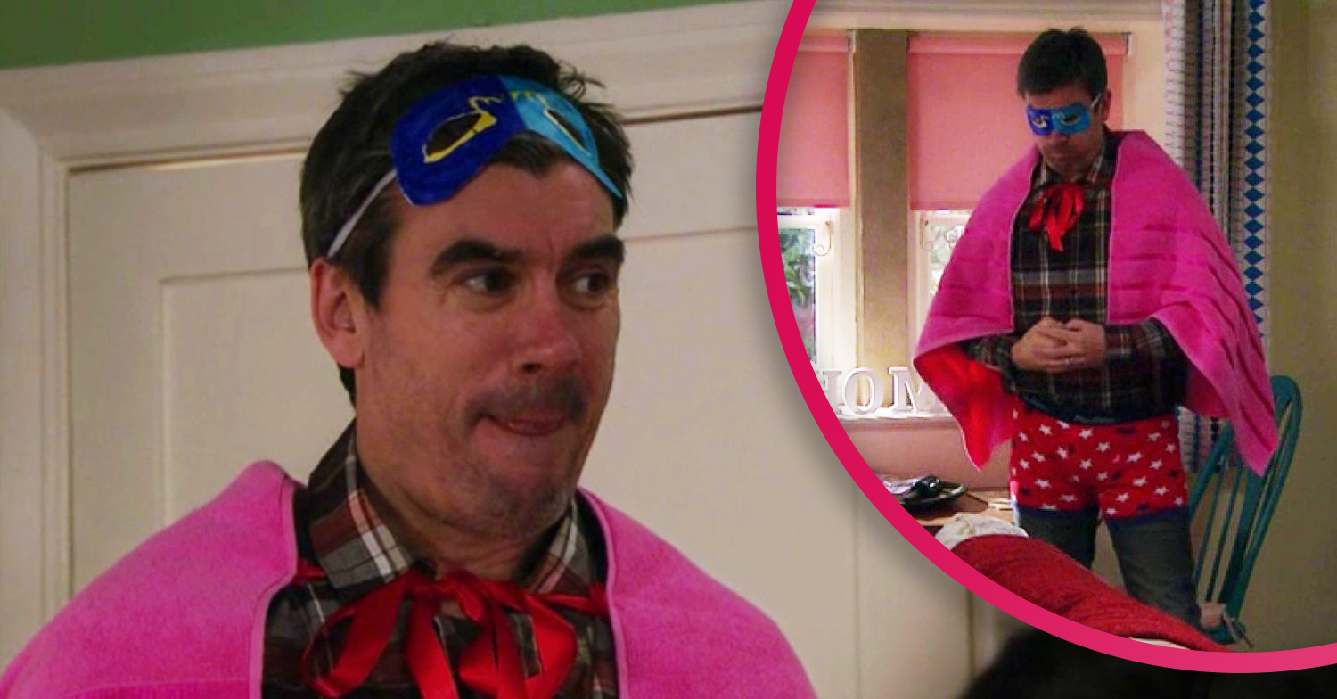 Emmerdale character Cain Dingle as a superhero