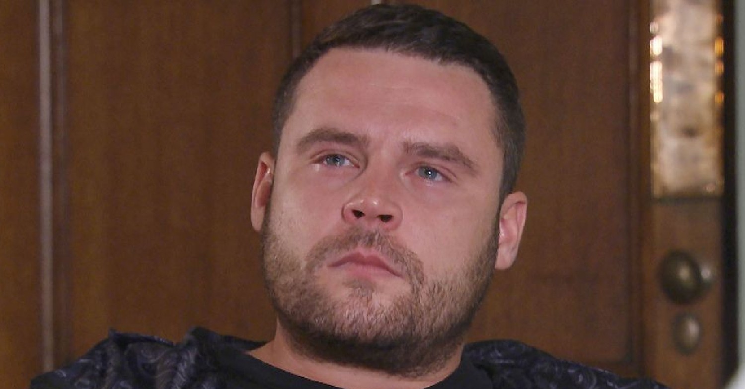 Aaron crying in Emmerdale 