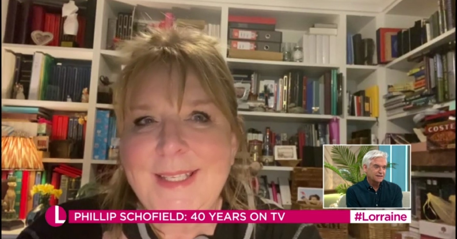 fern britton congratulates phillip schofield on lorraine