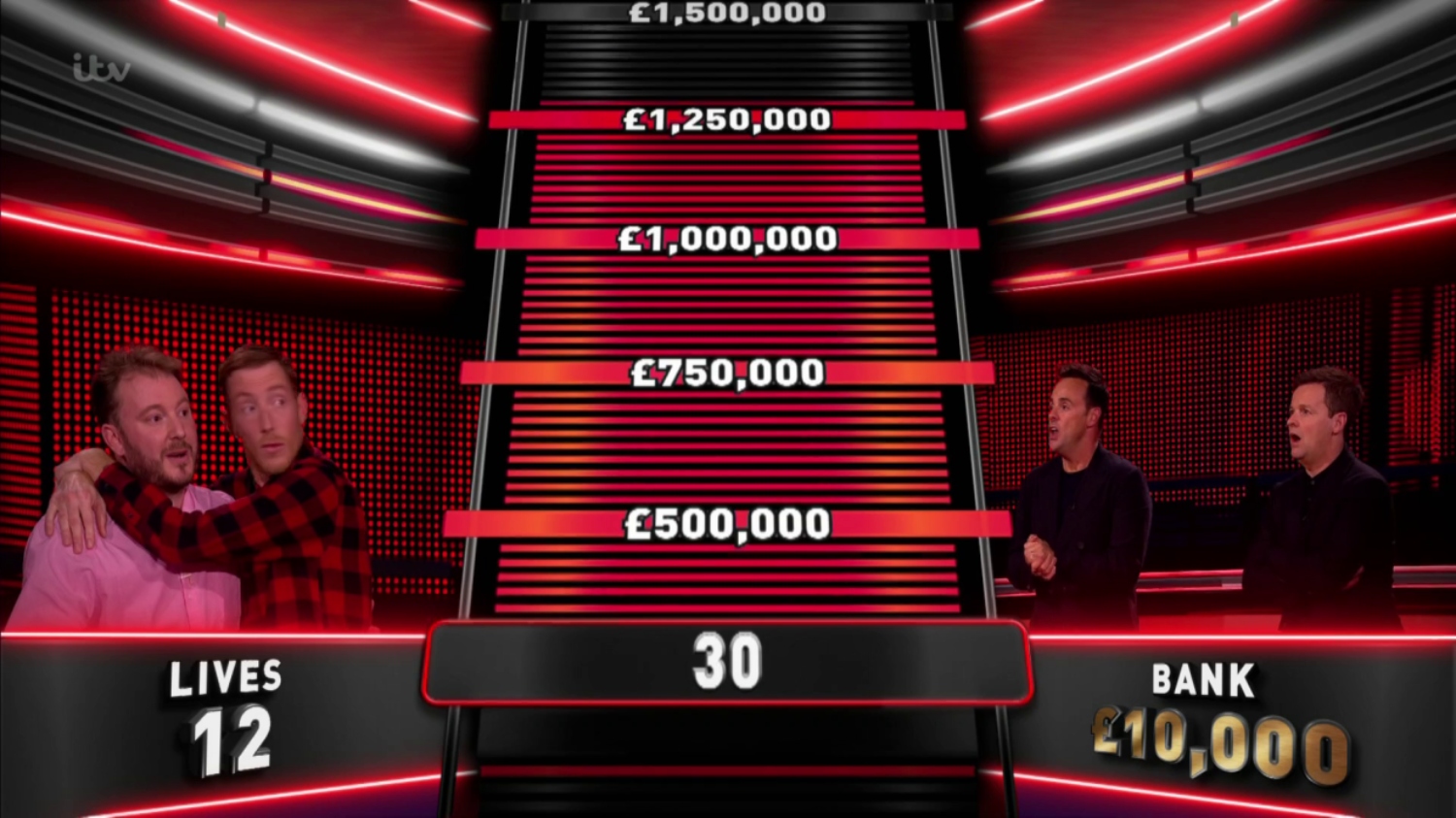 Kai and Lee came close to winning on the Limitless finale, but lost it all. (Credit: ITV)