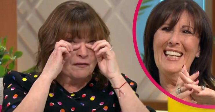 Lorraine Kelly crying on the show todayLorraine Kelly crying on the show today