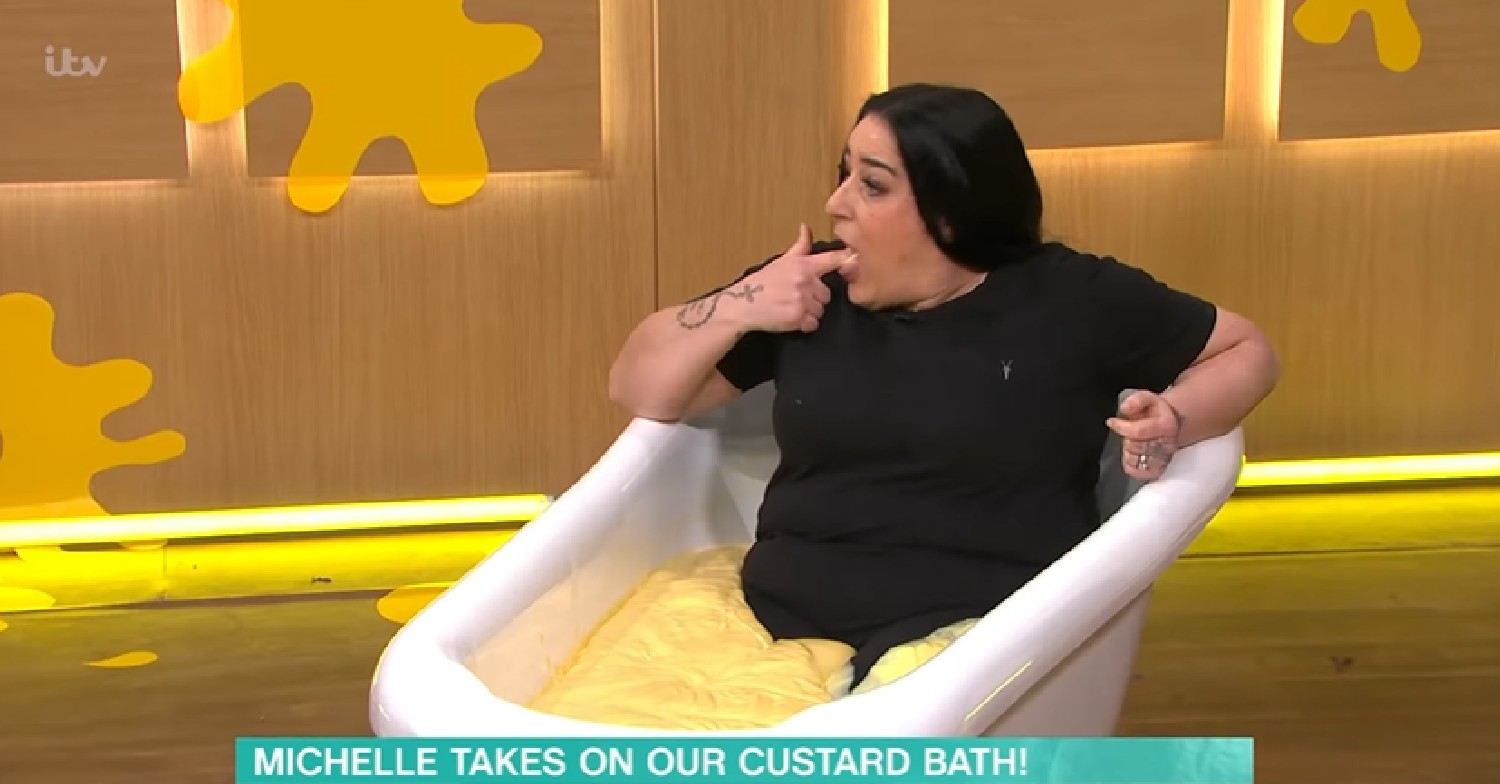 This Morning guest sits in bath of custard today