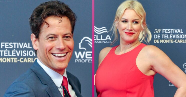 Alice Evans and Ioan Gruffudd smiling on the red carpet
