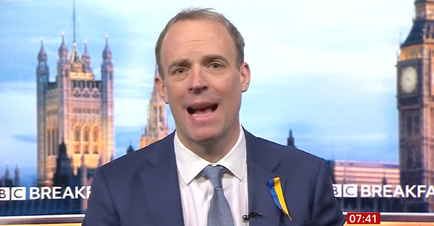 Naga Munchetty interviews Dominic Raab on BBC Breakfast