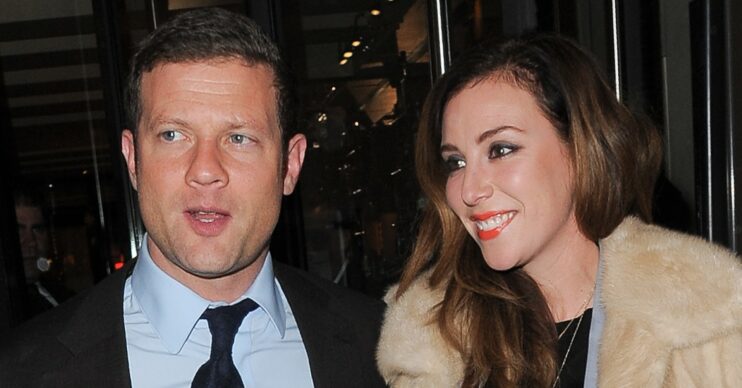 Dermot O'Leary smiling with wife Dee