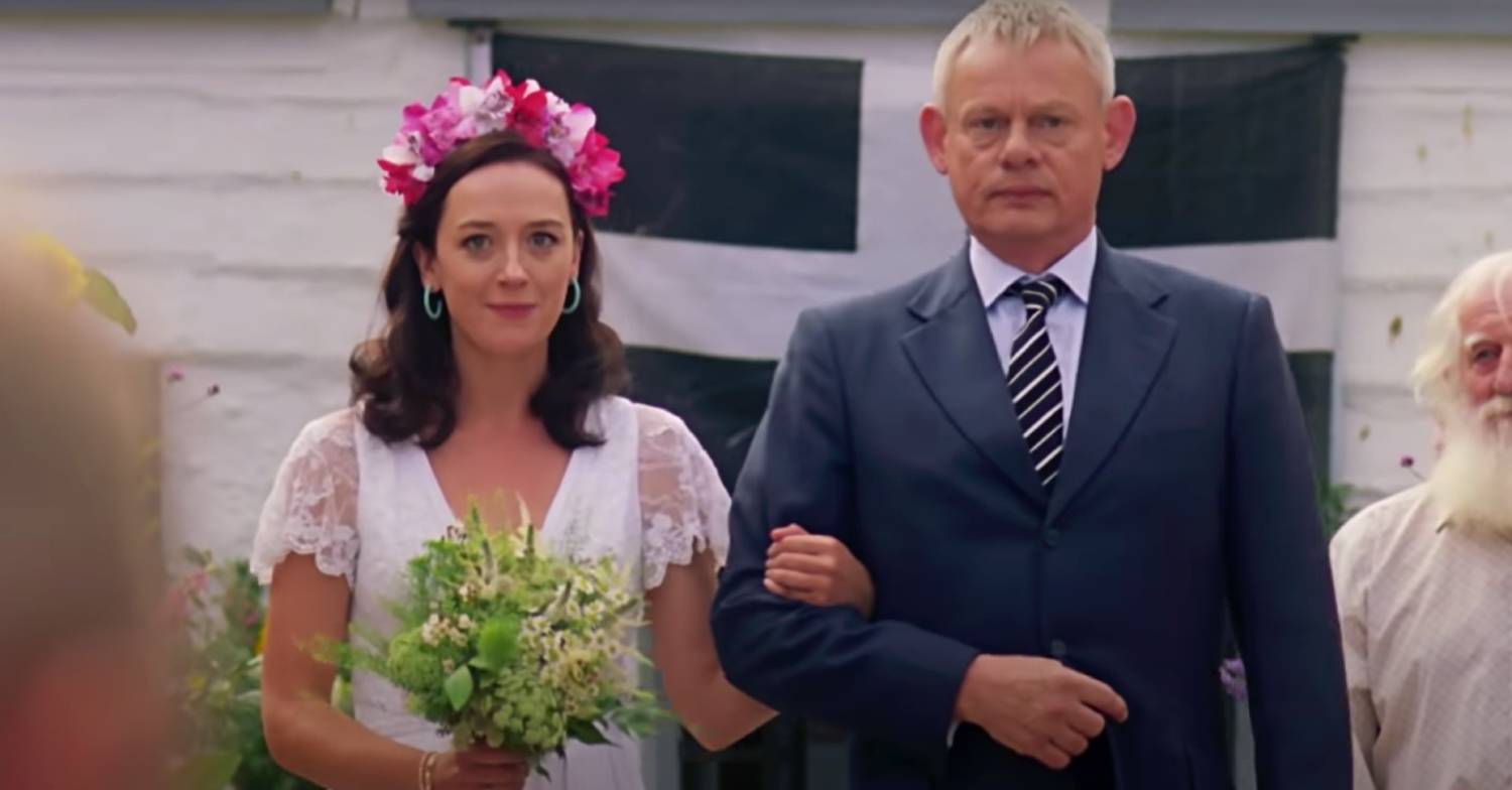 The Doc walked Morwenna down the aisle (Credit: Acorn TV YouTube/ITV)