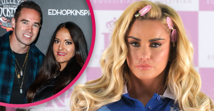 Katie Price looking stern with Kieran Hayler smiling