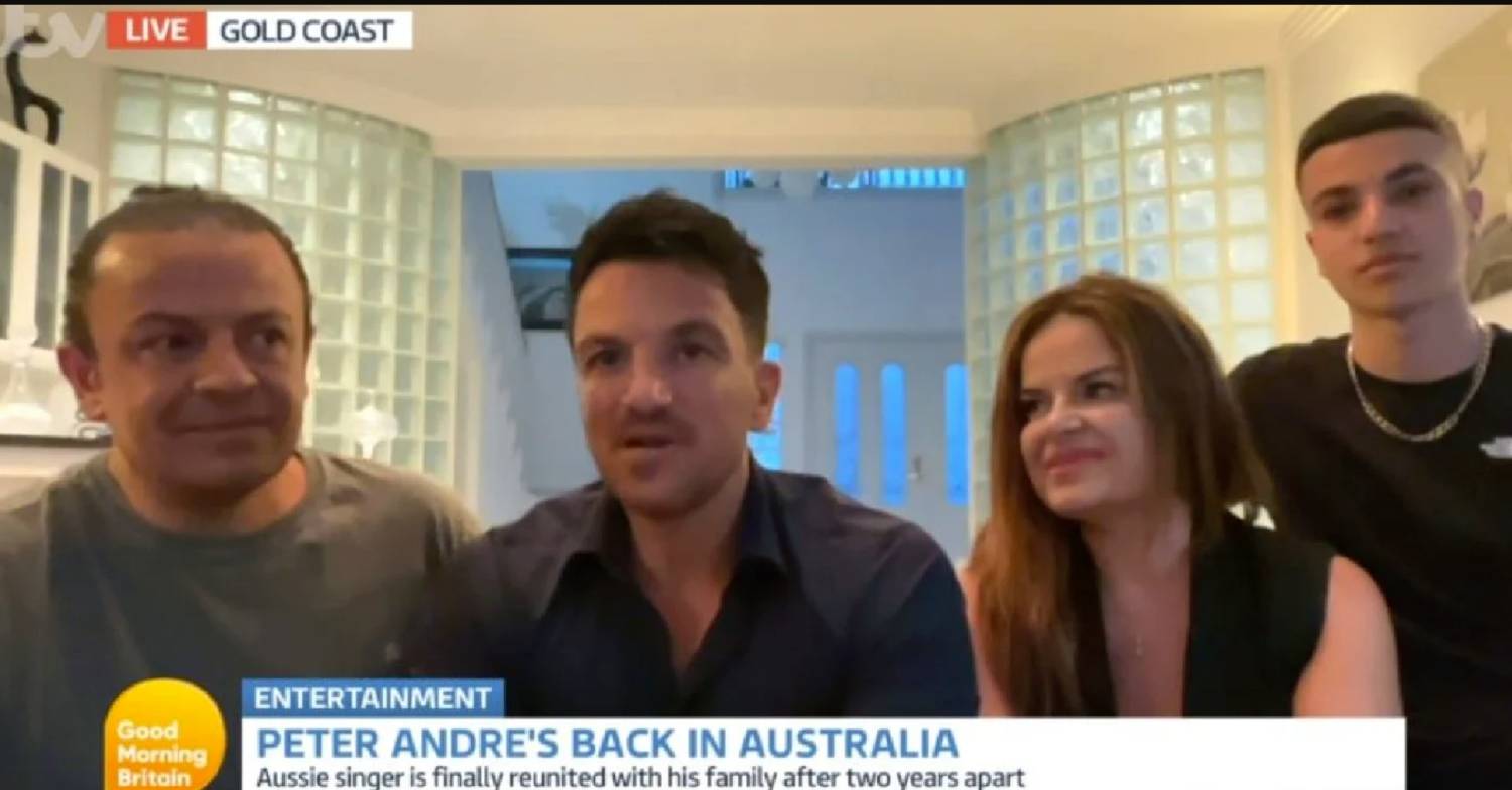 Peter Andre and siblings on Lorraine via Zoom