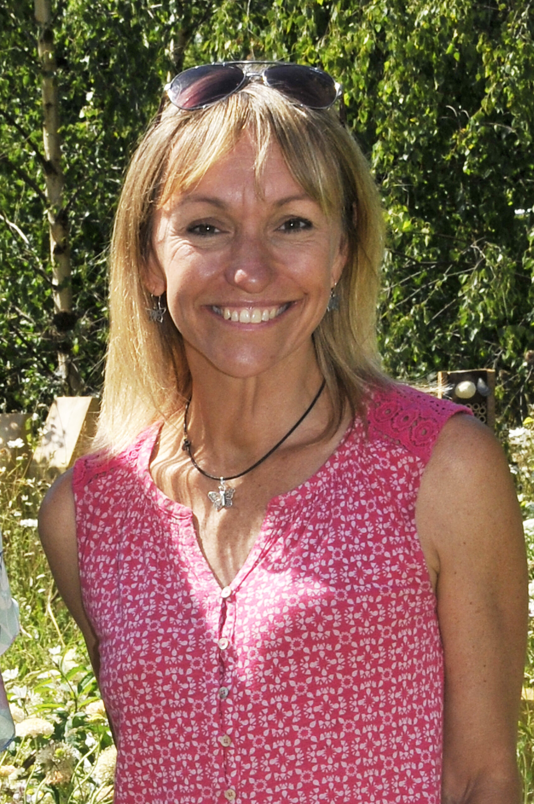 Michaela Strachan smiling during an appearance at the Hampton Court Palace Flower Show