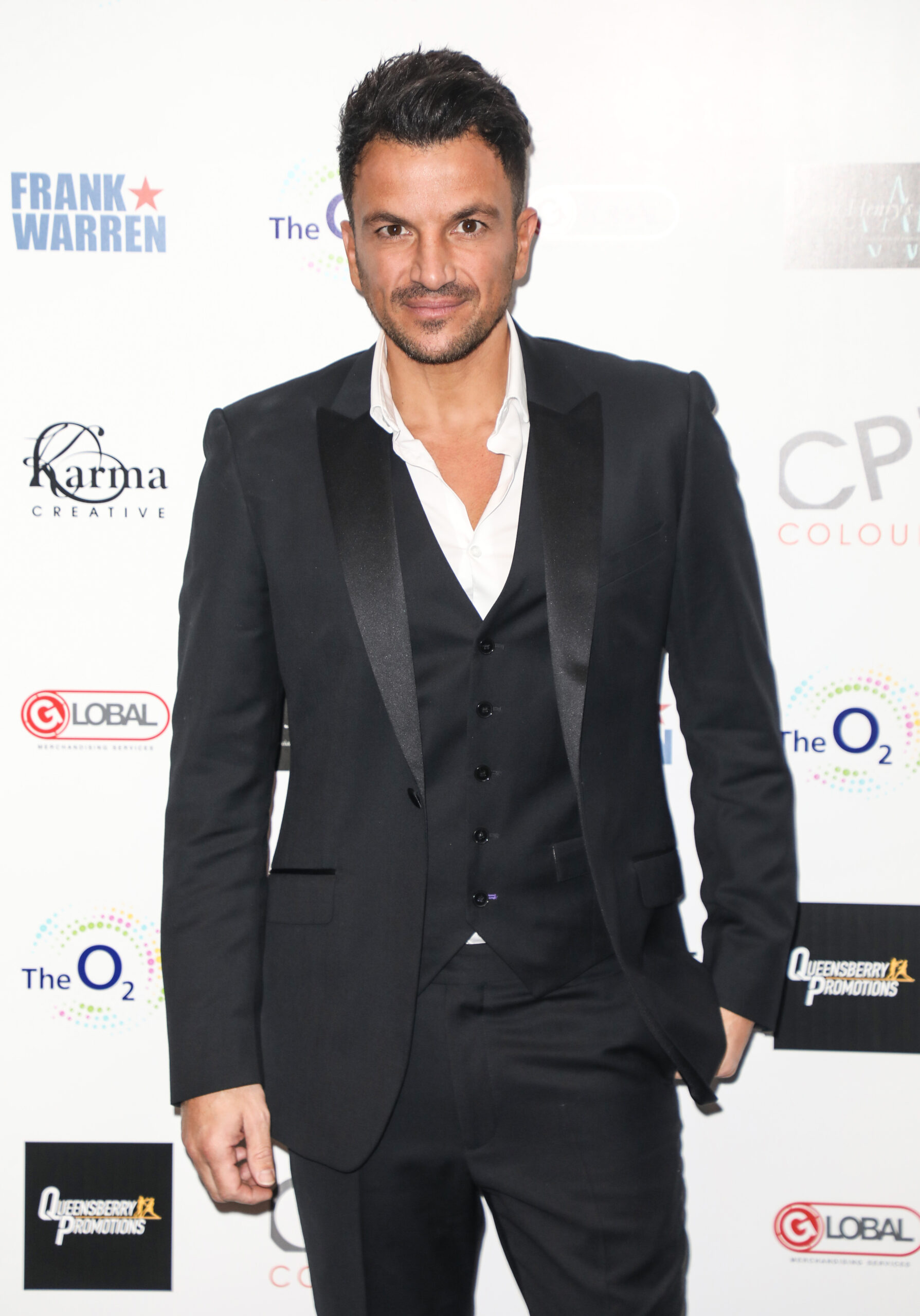 Peter Andre looking straight at the camera