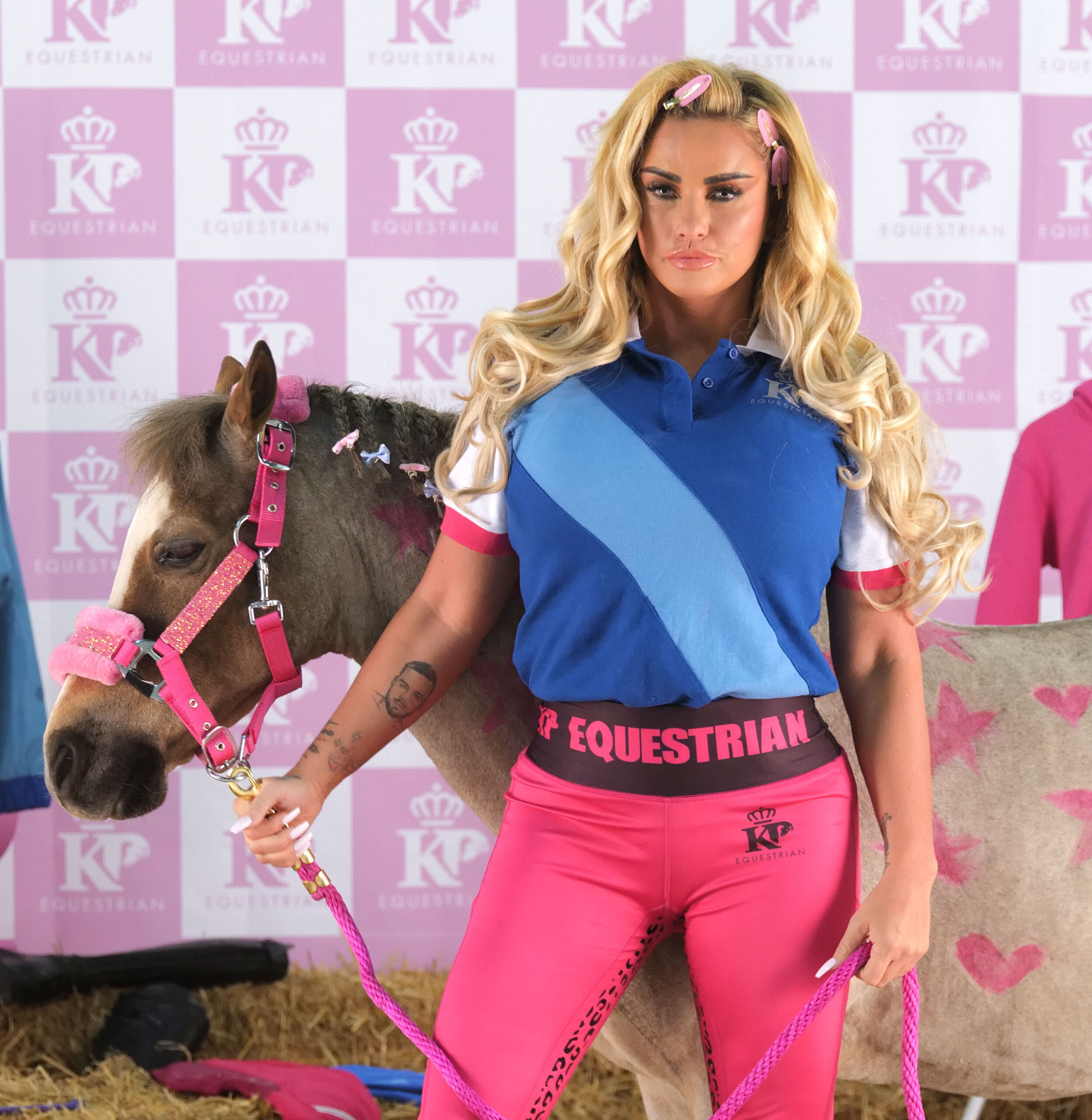 Katie Price posing with a horse