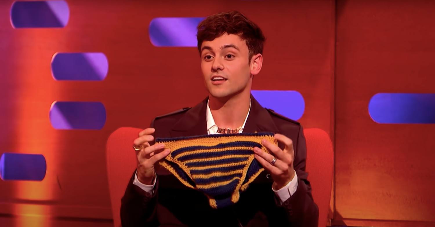 Tom Daley's knitting
