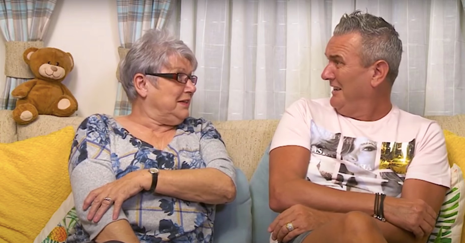 Jenny and Lee reacting with disbelief on Gogglebox