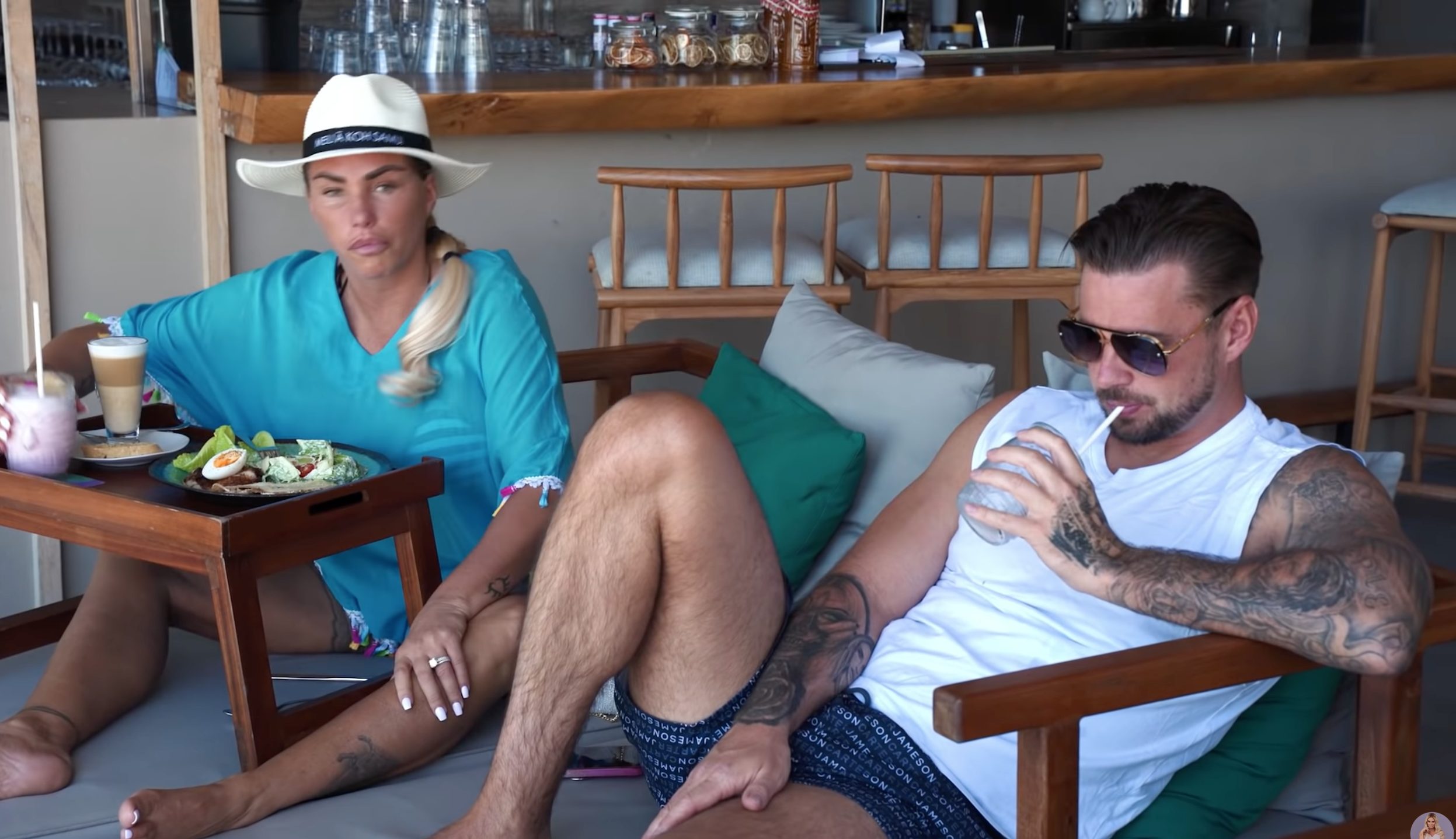 Katie Price and boyfriend Carl on holiday