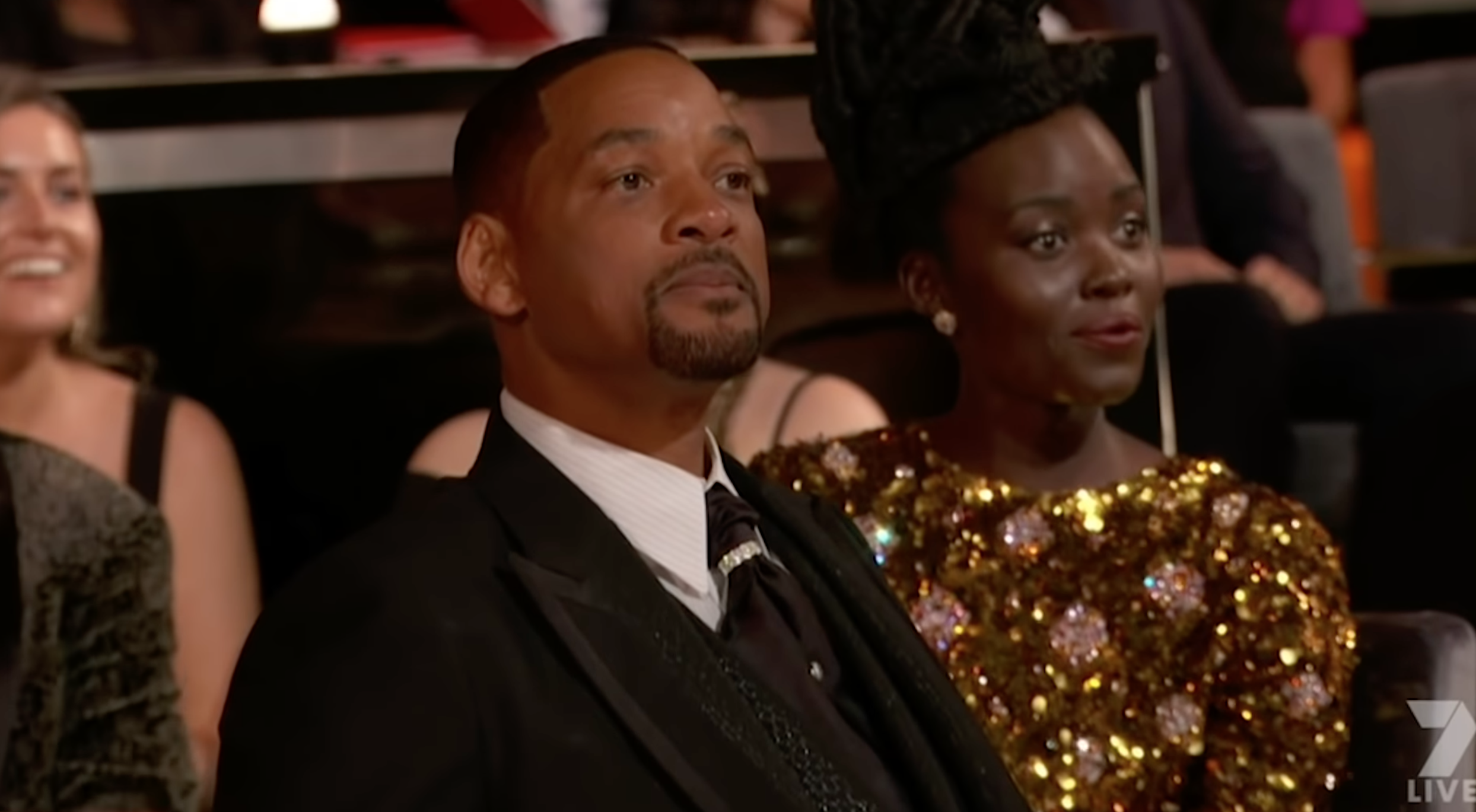 Will Smith looking unhappy
