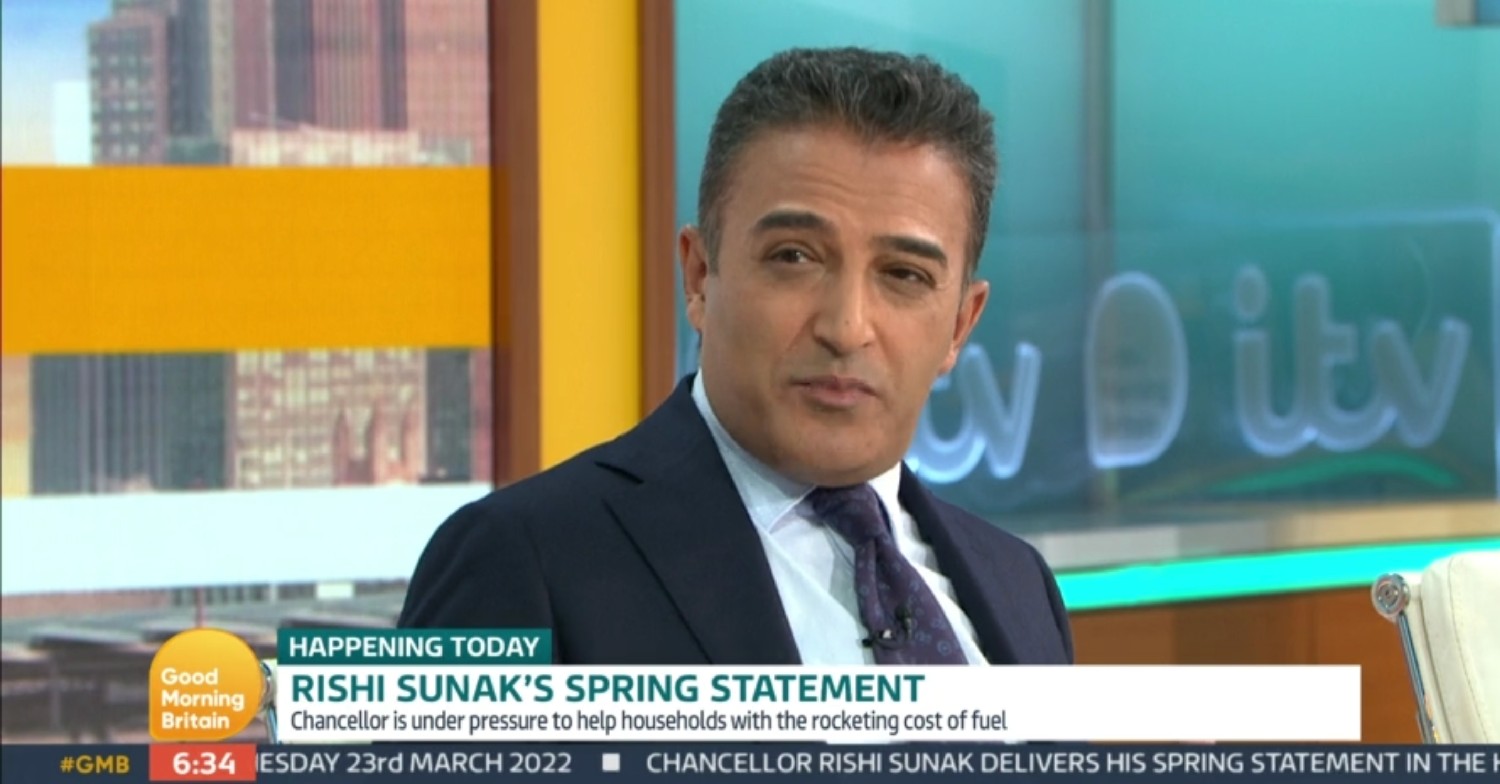 Adil Ray on Good Morning Britain today