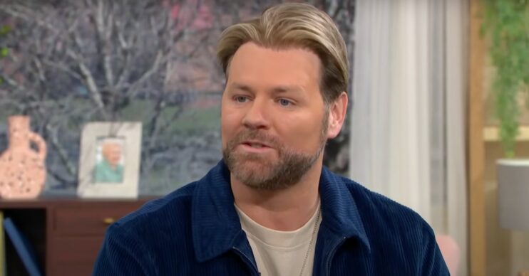 Brian Mcfadden looking serious on This Morning