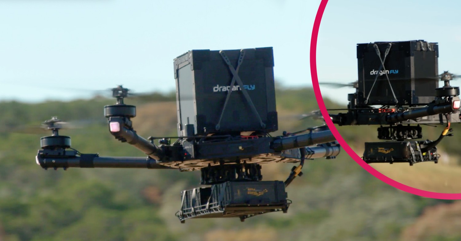 A drone being sent to Ukraine