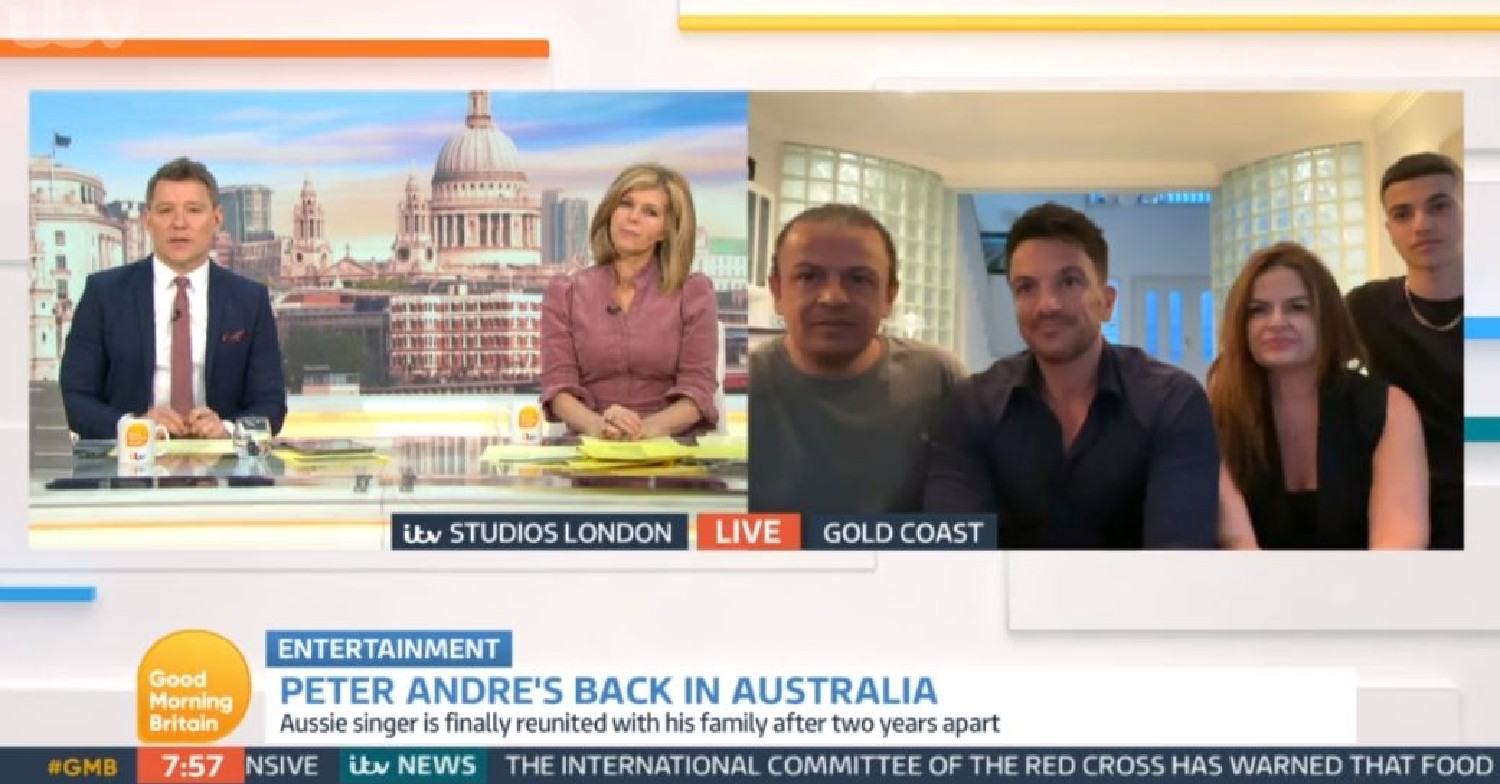 Peter Andre and siblings on GMB