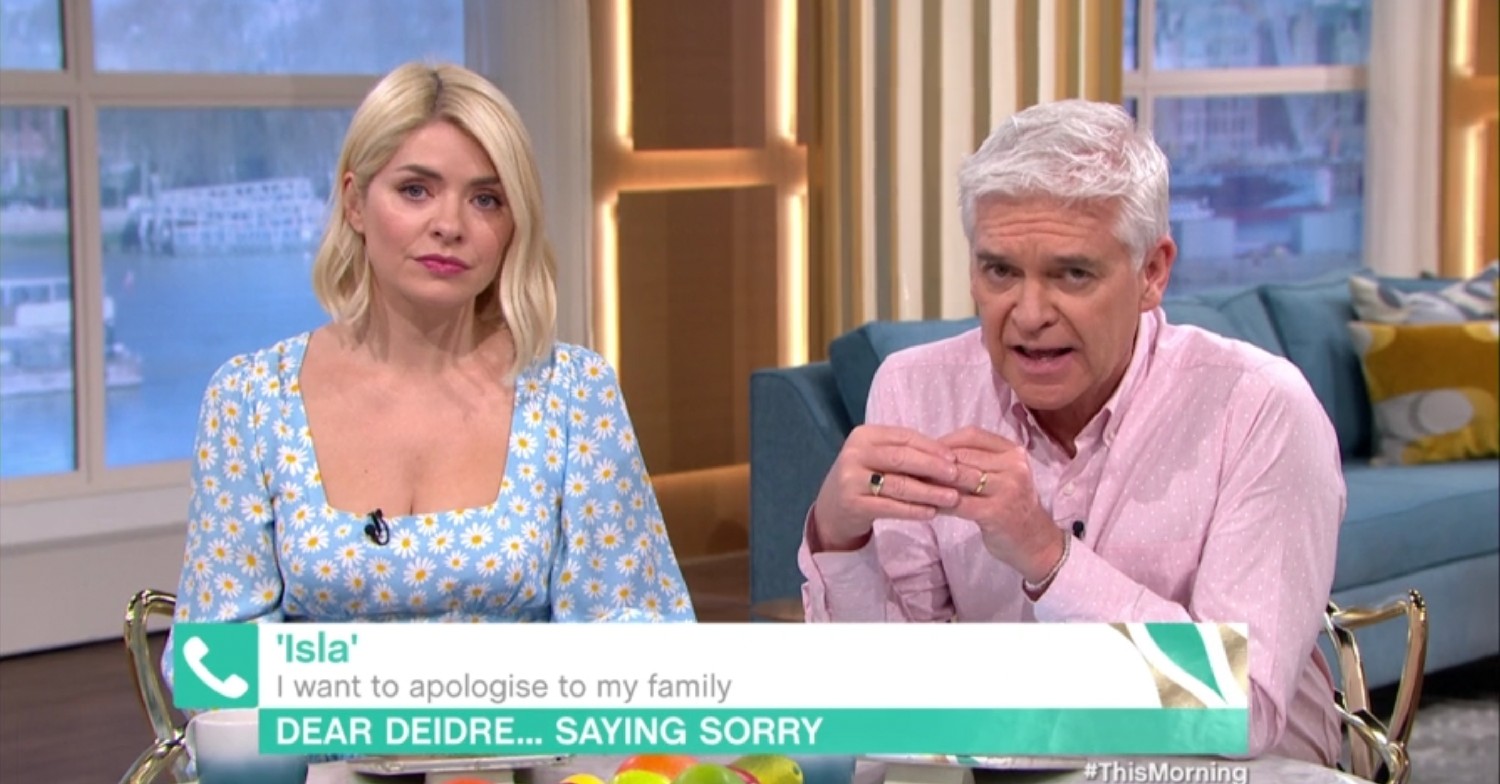 Holly Willoughby, Phillip Schofield on This Morning today