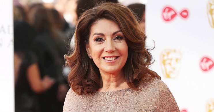 Jane McDonald smiling at the BAFTAs