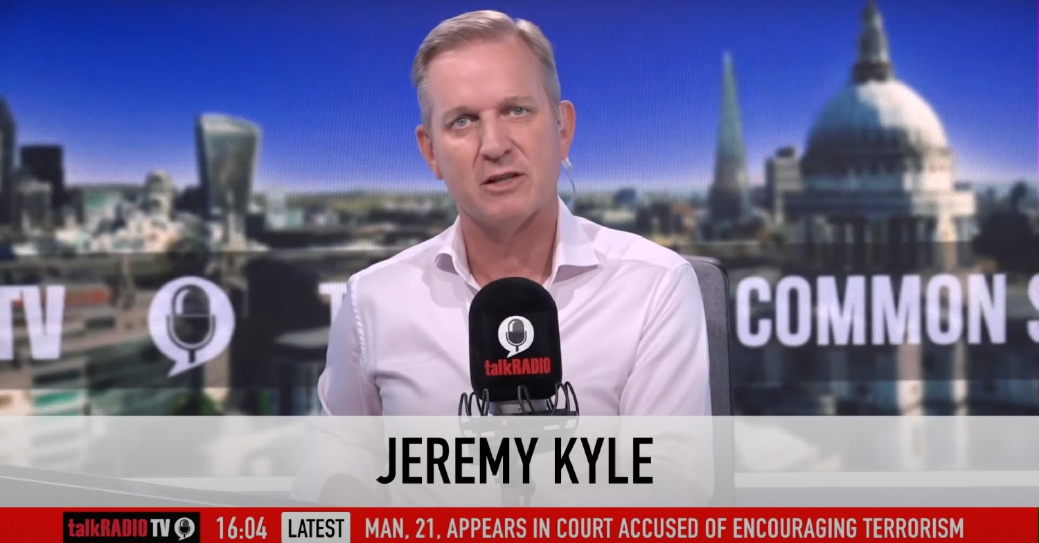 Jeremy Kyle talking about the documentary to the camera on talkRADIO